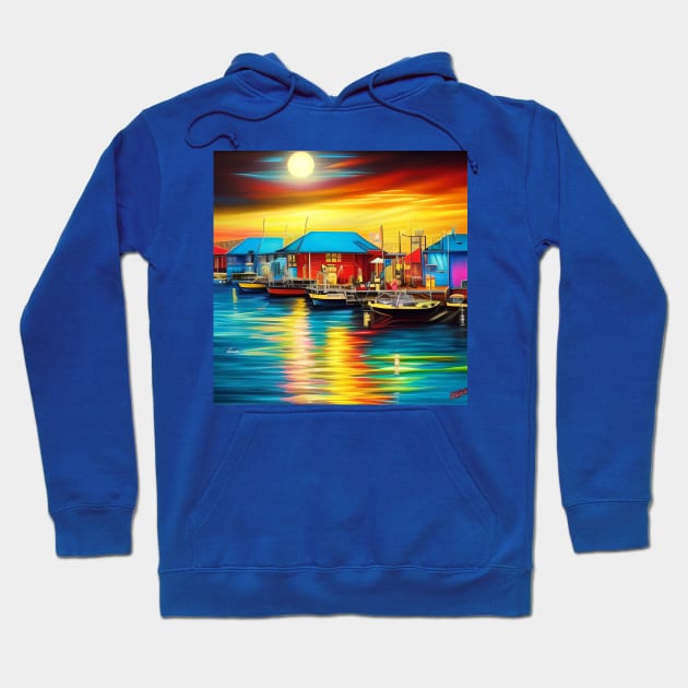 Beautiful Harbour Hoodie by Sanzida Design